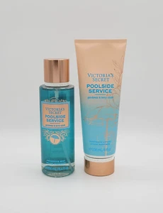 Victoria's Secret Poolside Service Body Mist & Body Lotion Full Size Set of 2 - Picture 1 of 3