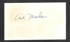 Art Mahan ( Debut 1940 ) PHILLIES  SIGNED AUTOGRAPH AUTO 3x5 INDEX COA