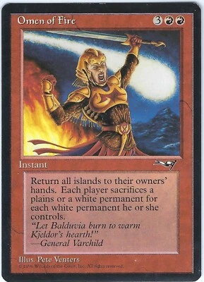 Omen of Fire – Alliances – MTG Magic the Gathering Card - Image 1 of 2