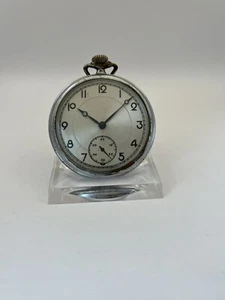 Antiguo Reloj de Bolsillo Cuerda Manual Con Retro-Zahlen Y Pequeño Segundero - Foto 1 di 5