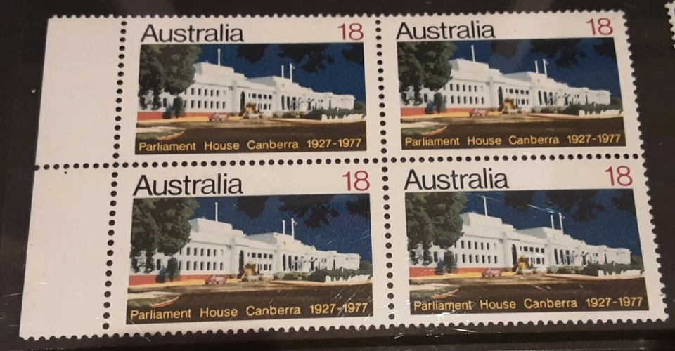 Australia  1977 - Parliament House, Canberra Block of 4 MNH stamps  SG 653 - Image 1 of 1