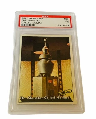 Star Trek Trading Card Captains Log 1976 Topps PSA 7 Monster Called Nomad #63 sp - Image 1 of 3