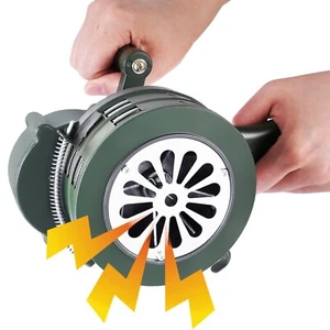 Hand Crank Siren Horn Manual Operated Metal Alarm Handheld Air Raid Siren Por... - Picture 1 of 6
