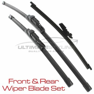 Front Windscreen Wiper Blades & Rear Wiper Blade Set Skoda Citigo 2012-2020 - Picture 1 of 5
