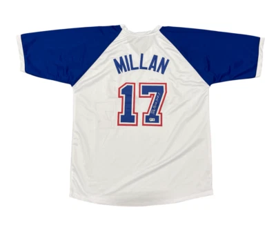 Felix Millan Signed Atlanta Braves Custom Jersey w 3x All Star Beckett W BAS COA - Image 1 of 3