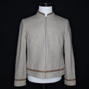 Blazer Pendleton para mujer colorido lana virgen pata de gallo chaqueta talla - Imagen 1 de 4