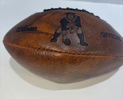 Fútbol de cuero vintage New England Patriots Wilson oficial talla junior Foto 1 de 4