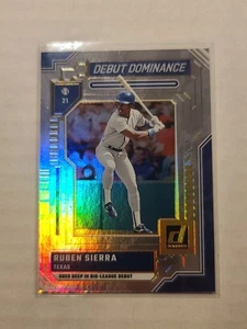 2025 Donruss Debut Dominance Insert Ruben Sierra #9 Texas Rangers - Picture 1 of 2
