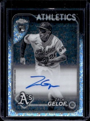 2024 Topps Chrome Zack Gelof Auto RC Black & White Mini Diamond Refractor #RA-ZG - Image 1 of 2