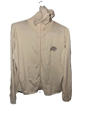 Suéter de Colección Y2K Harley Davidson Para Mujer Tejido con Cremallera Beige Crema Logo 2XL Foto 1 de 4