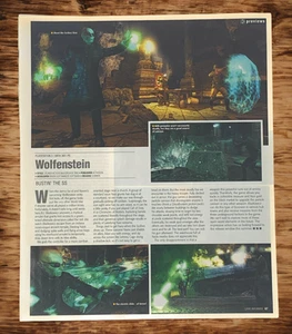 2009 Wolfenstein Videospiel Rezension Promo - 9" x 10,7" Magazin Druck Anzeige Ephemera - Bild 1 von 1