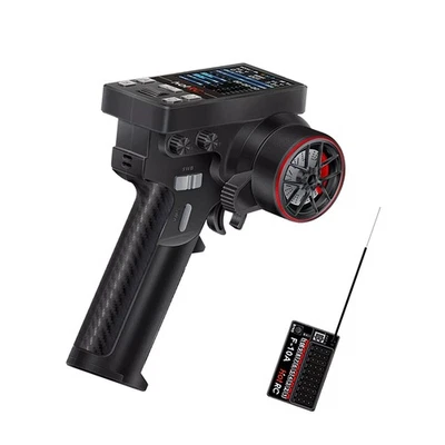 HotRC CT-10B RC Funksender 10CH 2.4G Fernsteuerung und F-10A PWM GFSK EmpfängeJX - Bild 1 von 4