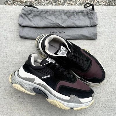Zapatillas Balenciaga Triple S 2.0 Talla EU 42 US 9 Negro Borgoña Nailon Gamuza Foto 1 de 4