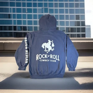 Jason Aldean Concert Sweatshirt - Dark Blue Medium Rock and Roll Cowboy Tour - Picture 1 of 9