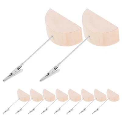  10 Pcs Visitenkartenhalter Holz Foto Klammern Desktop-Kartenhalter - Bild 1 von 4