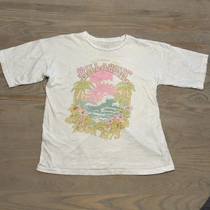 READ Billabong Under The Sun Tour Boyfriend Tee White Girls Large Short Sleeve - Picture 1 of 23