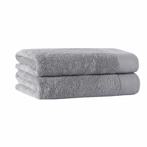 Enchante Home 2-Piece Silver Turkish Cotton Bath Sheet (Signature) Set of 2 New - Picture 1 of 4