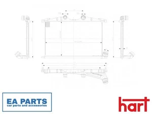 Charge Air Cooler for CITROËN PEUGEOT HART 616 625 - Picture 1 of 3