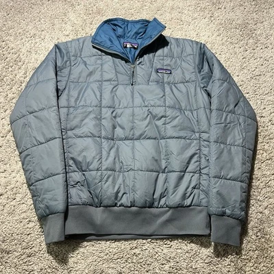 Patagonia Box Quilted Pullover Mens XS 1/4 Zip Insulated Plume Grey Puffer - Image 1 of 4