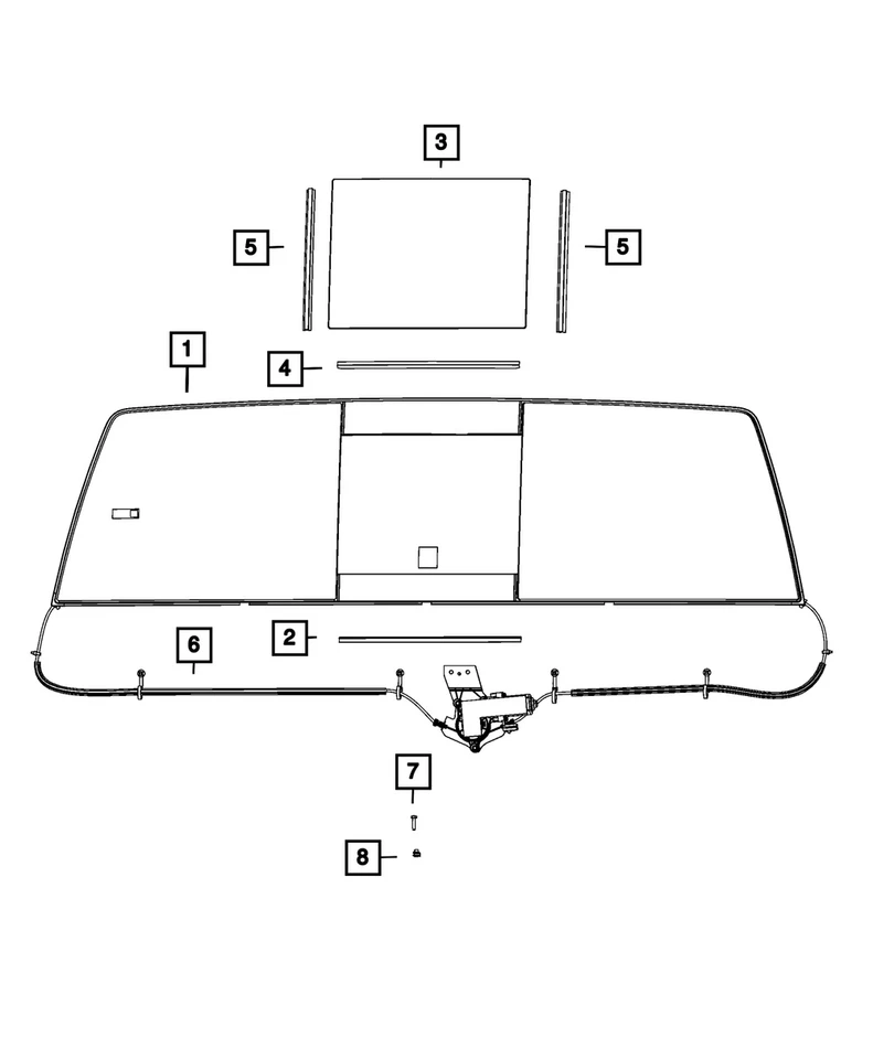 Kit de sellado de vidrio deslizante Mopar genuino 68510554AA Foto 1 de 1