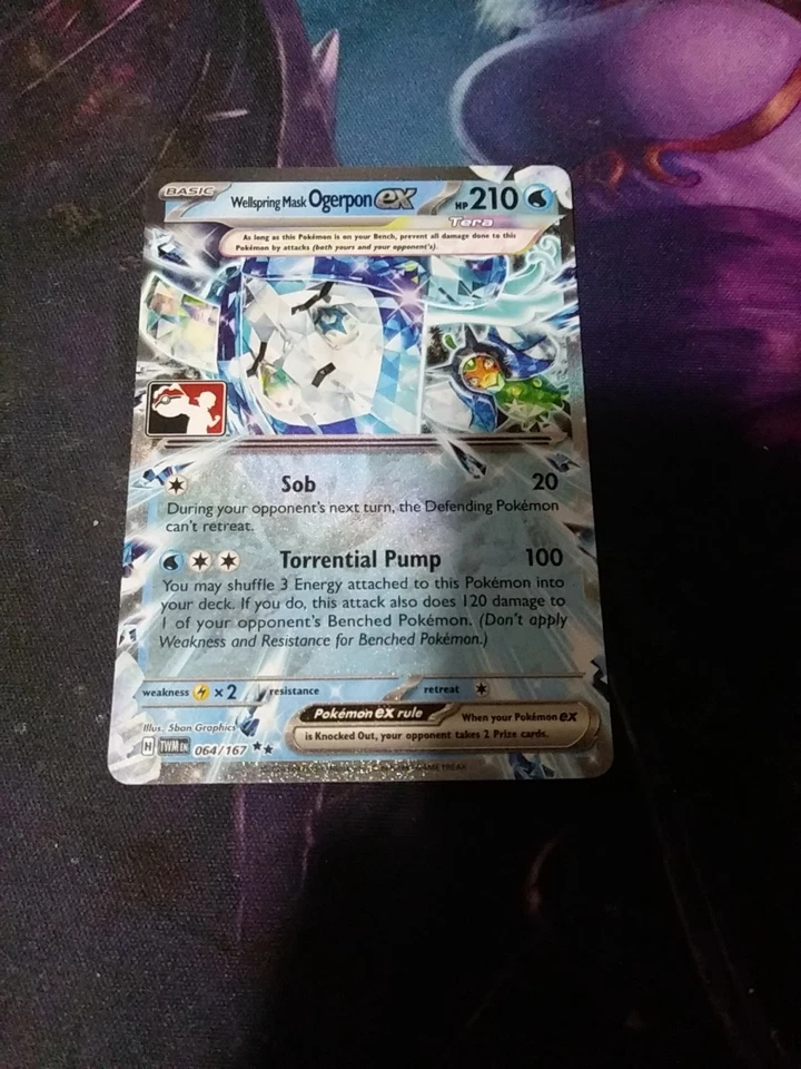 Wellspring Mask Ogerpon ex 064/167 Prize Pack Series Cards Holo - Image 1 of 3