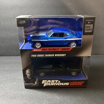 🔥Jada Fast & Furious TwinPack '69 Camaro & '68 Charger 1:32 📦 Free Shipping - Image 1 of 4