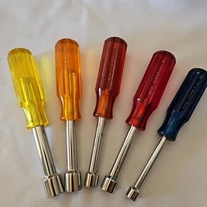 Vintage PROTO 5Piece Solid Round Shank Nut Driver  Excellent ! - Picture 1 of 7