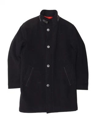 BUGATTI Mens Overcoat UK 42 XL Navy Blue Wool CL13 - Image 1 of 4