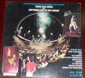 Vintage12 Inch Vinyl Music Record Album: THREE DOG NIGHT LIVE IN LOS ANGELES 12" - Picture 1 of 1