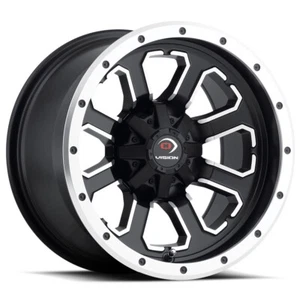 One 14x7 Vision 548 Commander 4x156 +2.5 Black Machined Face Wheel - Picture 1 of 2