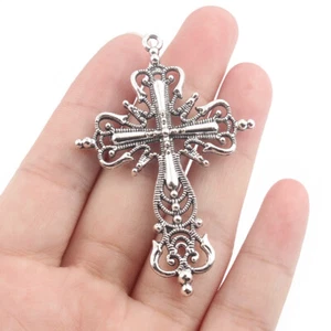 5x Tibetan Silver Egypt Cross Ankh Charms Pendants for Jewellery Making 42*63mm - Picture 1 of 6