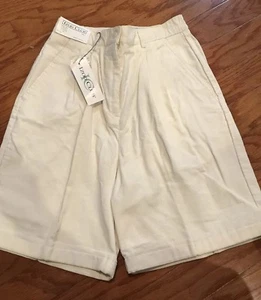 Pantalones cortos IZOD CLUB, talla 6, pana 100 % algodón, Burmuda en ""natural""/marfil. NUEVO. - Imagen 1 de 12