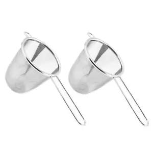 2 Pcs Tea Filter Loose Leaf Steeper Titanium Strainer Accessories for Drinkers - Picture 1 of 12
