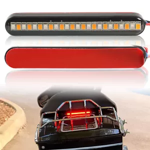 Motorcycle Motorbike Rear Tail Brake Stop Light Number Plate Flowing Turn Signal - Picture 1 of 8