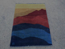 Modern Gabbeh rug 2.9 x 3.10 wonderful fine carpet natural dyes Pictorial 