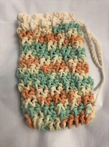 1 jabón de ganchillo hecho a mano 100 % algodón jabón bolsa de jabón sobre cuerda - Imagen 1 de 1