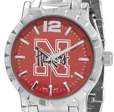 New Nebraska Cornhuskers Mens Watch, Bracelet, Metal, With Free Battery, NCAA - Image 1 of 3