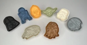 Star Wars Cookie Cutters Williams Sonoma Lot Of 8 - Darth Yoda Chewy C-3PO R2-D2 - Picture 1 of 7