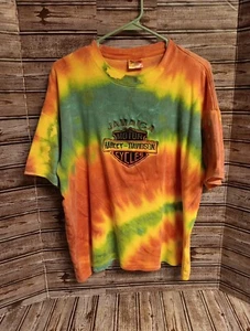 Vintage Harley Davidson Jamaica Tie Die Harley Davidson T-Shirt Stitched Logo 2XL - Bild 1 von 4