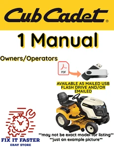 CORTADORA DE CÉSPED CUB CADET 1711 PROPIETARIOS MANUAL PDF EN USB - Imagen 1 de 2