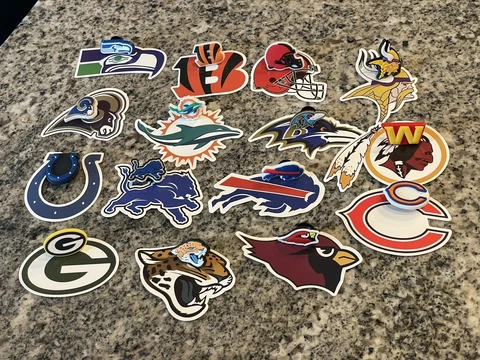 NFL FOOTBALL TEAM LOGOS Shoe Charms for CROCS  WITH FREE STICKER! Cover