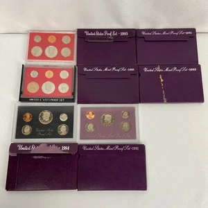 US MINT PROOF SETS 10 ORIGINAL SETS - 1981-1985, 1988-1989, 1991-1993 - Picture 1 of 4