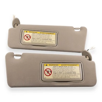 2002-2006 Lexus ES300 ES330 Driver & Passenger Side Sun Visor Set Pair Tan Cloth - Image 1 of 4