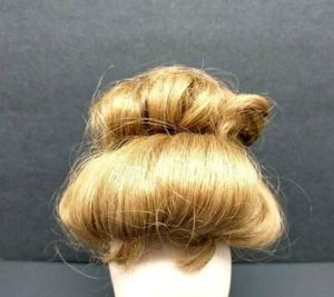 Porcelain Doll Wig Brown Hair Bun Updo for a Bride by Danbury Mint Approx Size 7 - Picture 1 of 11