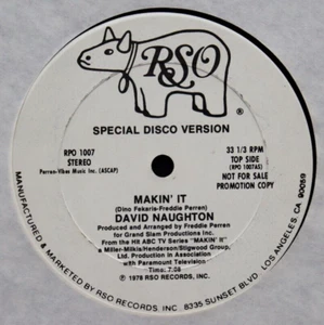 DAVID NAUGHTON Makin' It RSO 12" White Label DJ PROMO 1978 Special DISCO VERSION - Picture 1 of 4