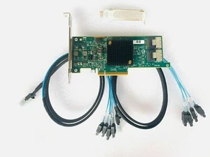 HP H220 6Gbs HBA LSI 9205-8i IT Mode ZFS FreeNAS unRAID +2*SFF-8087-SATA 90CM US - Picture 1 of 3