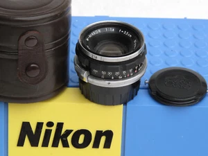 Nikon RF rangefinder S mount 3.5cm f:1.8 lens with caps/case, US SELLER LQQK - Picture 1 of 7