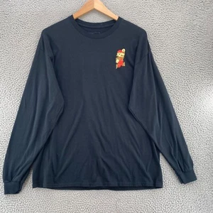 Super Mario Bros Top Womens Extra Large Black Nintendo Long Sleeve Graphic Retro - Picture 1 of 10