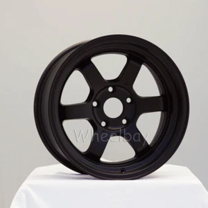 4 PCS ROTA WHEEL GRID V 16X8 5X114.3 OFFSET: 20 73 SATIN BLACK - Picture 1 of 4