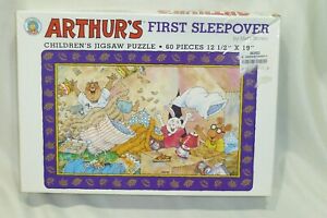 Vintage Arthur's First Sleepover Jigsaw Puzzle 1996 Marc Brown 60 Piece Complete